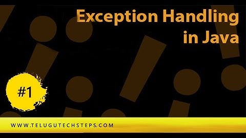 Exception Introduction in Telugu #2