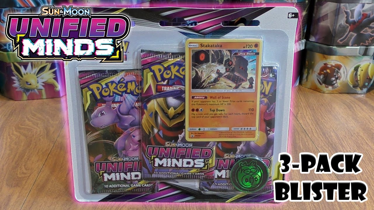 pokemon unified minds 3 card pack Sun & Moon 3-Card Booster UNLEASH ALL NEW POWER Pokemon TCG: Sun & Moon
