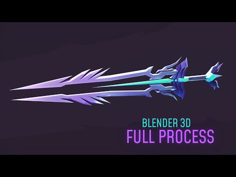 Creating Low Poly Fantasy SWORD in Blender 3D - YouTube