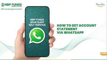 How to generate Account Statement through NBP Funds WhatsApp Self-Service