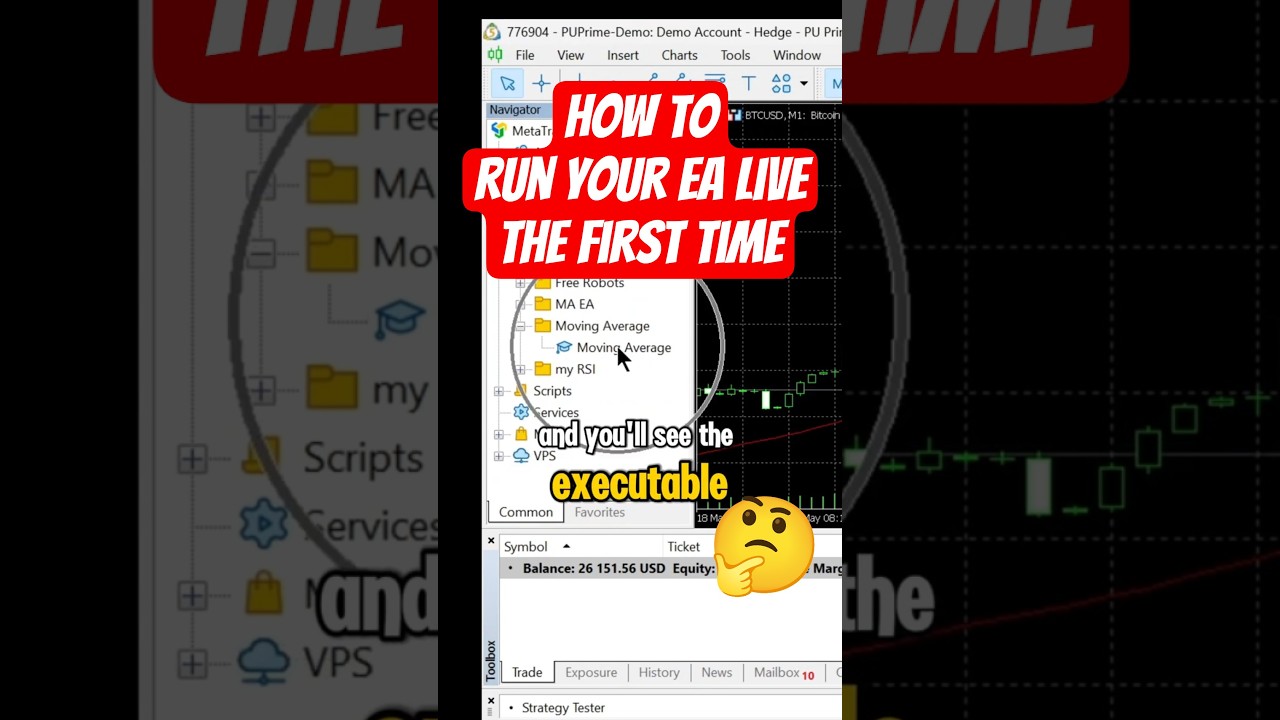 EA Coding Done? Run it! (MT5 Bot Quickstart) #tradingbot #algotrading #stockmarket