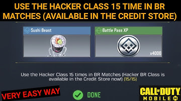 Use The Hacker Class 15 Times in Br Matches ( Available in The Credit Store ) | How to Use Hacker