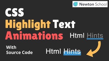 CSS Highlight Text Animations | With Source Code | Project For Beginners