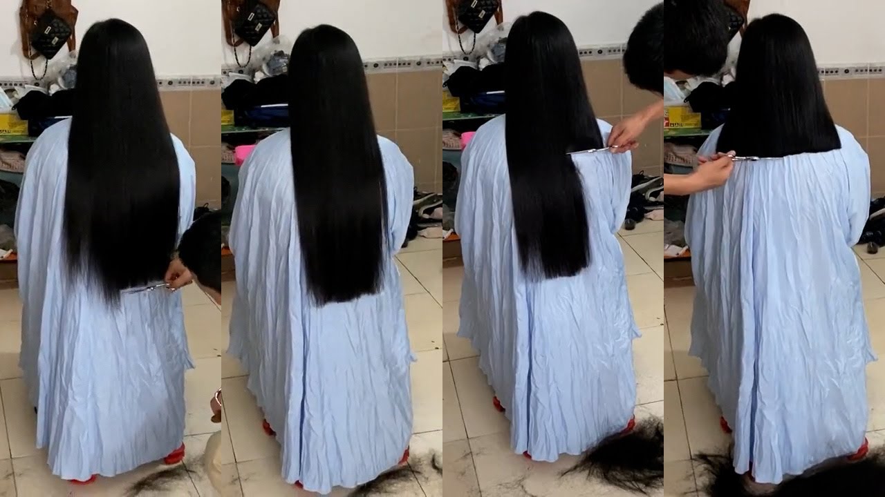 Long Hair Trimmed and Chopped Loose