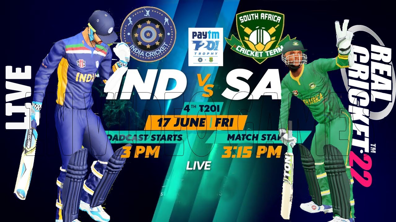 4th T20 𝗜𝗻𝗱 𝘃𝘀 𝗦𝗮 - 𝗜𝗻𝗱𝗶𝗮 𝘃𝘀 𝗦𝗼𝘂𝘁𝗵 𝗔𝗳𝗿𝗶𝗰𝗮 - Real Cricket 22 Live Stream