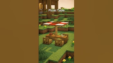 Simple Minecraft Picnic Table! 🧺