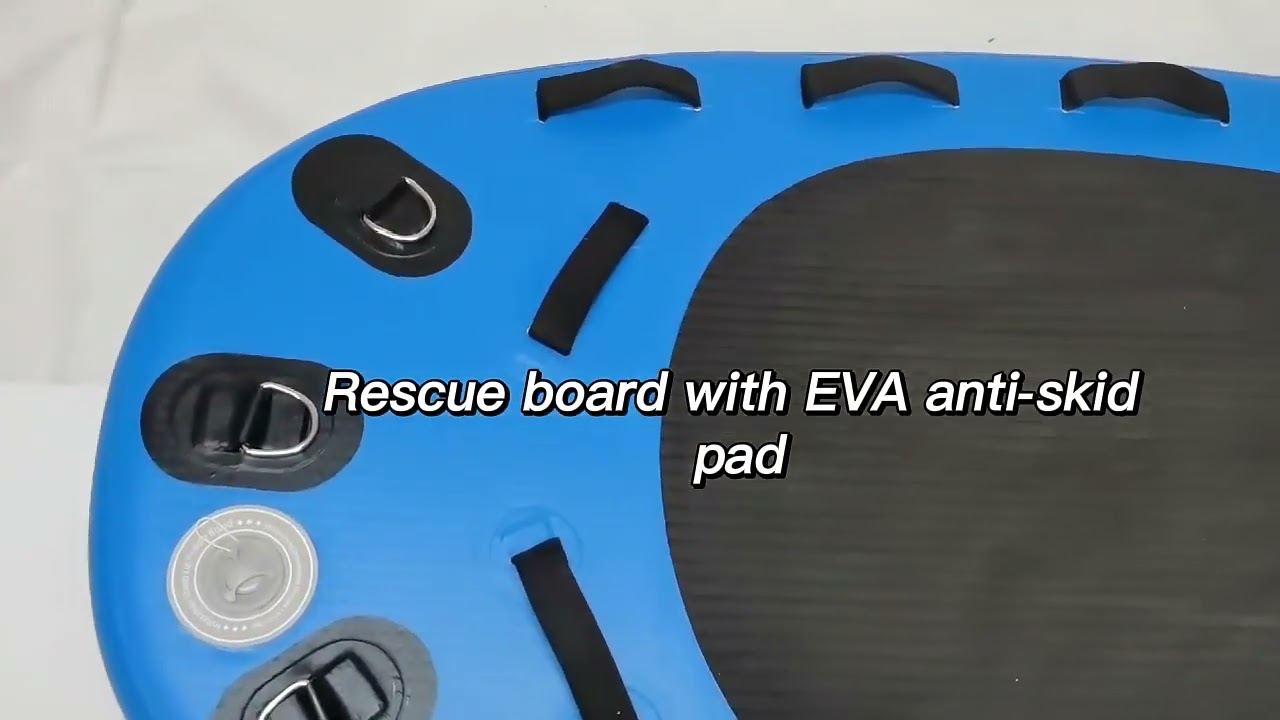 Blue Stock Drop Stitch Inflatable Jet Ski Sled - Surf Lifeguard 170cm