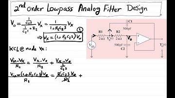 Frequency Response and Transfer function of an Op Amp based second order LowPass filter