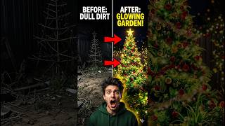 This Backyard Turns Into a Magic Christmas Tree 😱🎄#ai #transformation