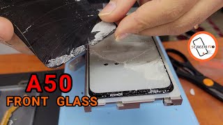 Samsung A50 Only Front Glass Replacement - Step By Step #samsung #screenfix