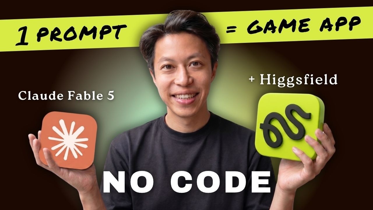 Claude Fable 5 Builds a Full Live App - Higgsfield App Builder (No Code)