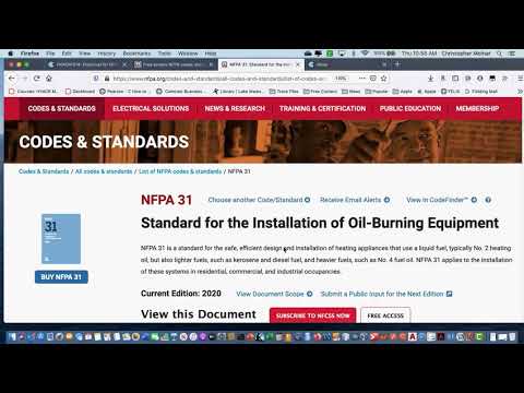 HVACR1214 - Lesson from 5/7/2020 NFPA31 Overview