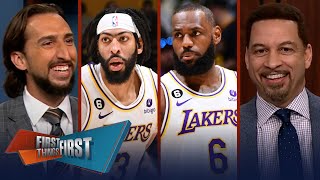 LeBron, AD \& Lakers battle T-Wolves in pivotal game for Play-in position | NBA | FIRST THINGS FIRST