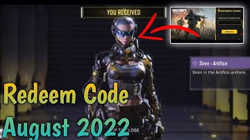 Call Of Duty Mobile Redeem Code August 2022 | Today Redeem Code Codm | New Redeem Code Codm 2022
