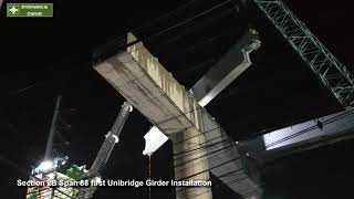 Metro Manila Skyway Stage 3 - Section 2B UB girder installation part 1