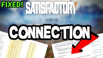 How To LOWER PING & Fix Server/Connection in Satisfactory