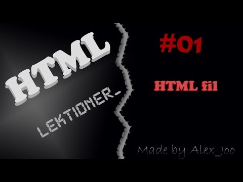HTML Lektioner #01 | Skriver koden