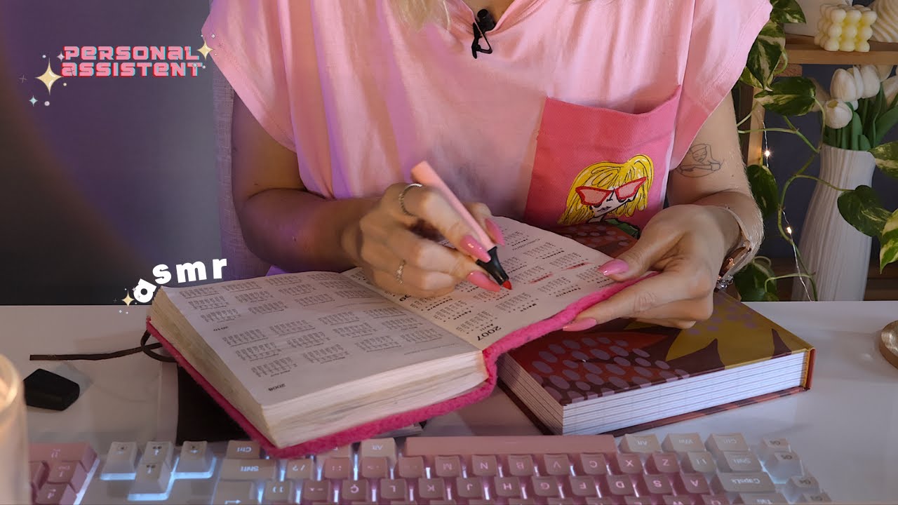 ASMR | ASSISTENTE PESSOAL ROLEPLAY 📚 voz suave ✨📝 escrita, sons de papéis e sons de teclado