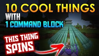 10 Cool Things to do with 1 Command Block!! - Minecraft PE