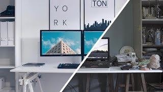 WORLD'S MESSIEST DESK?! - Setup Makeover #1