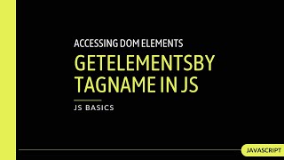 Javascripts getElementsByTagName()
