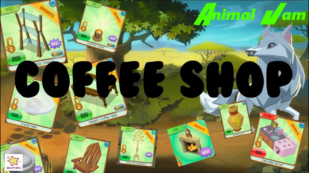 [Animal Jam] DIY Coffee Shop (Member Version) + Designing Wolf YouTube