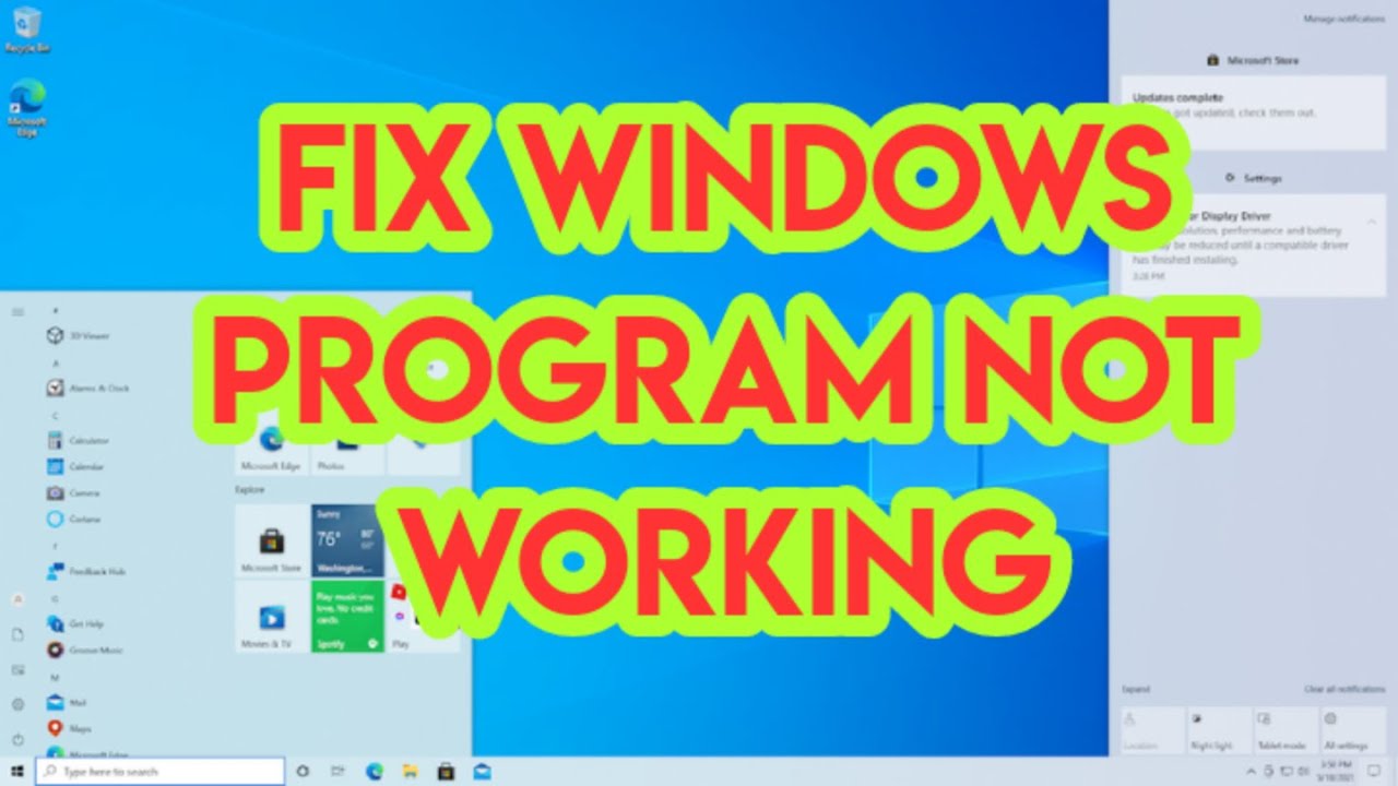exe program not opening windows 10