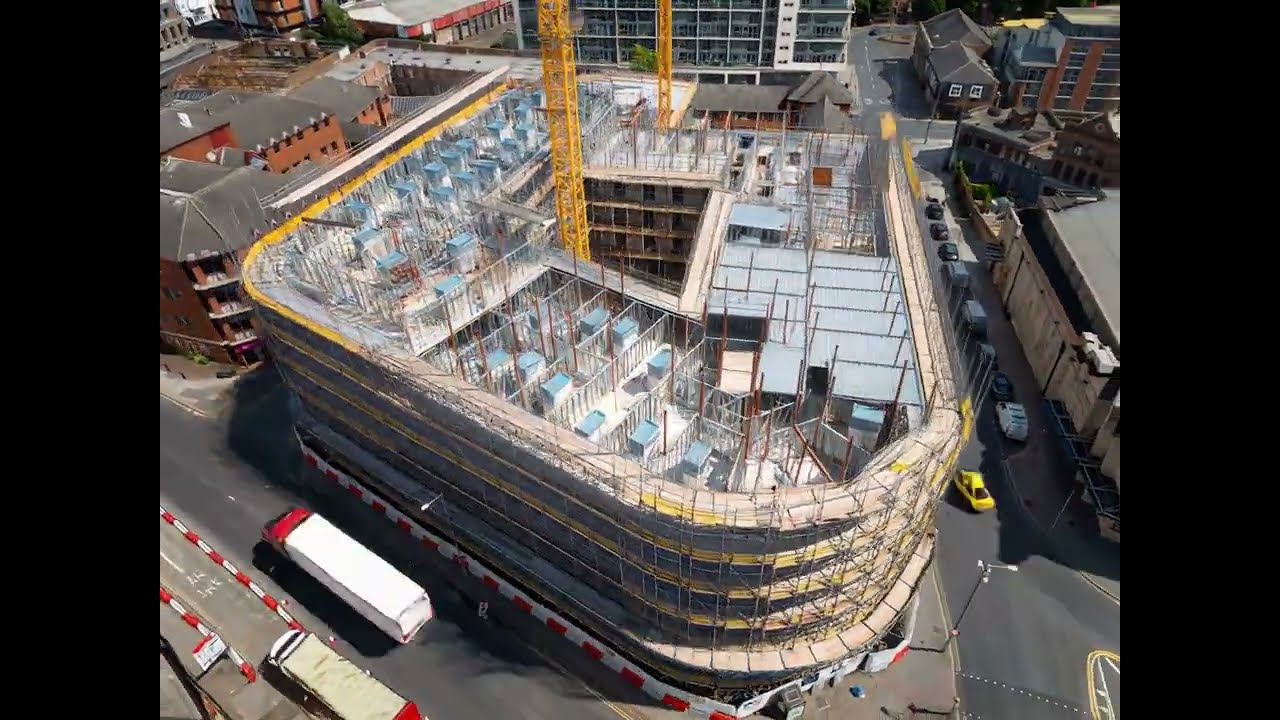 AI Enhanced Construction Timelapse Using Drone Footage