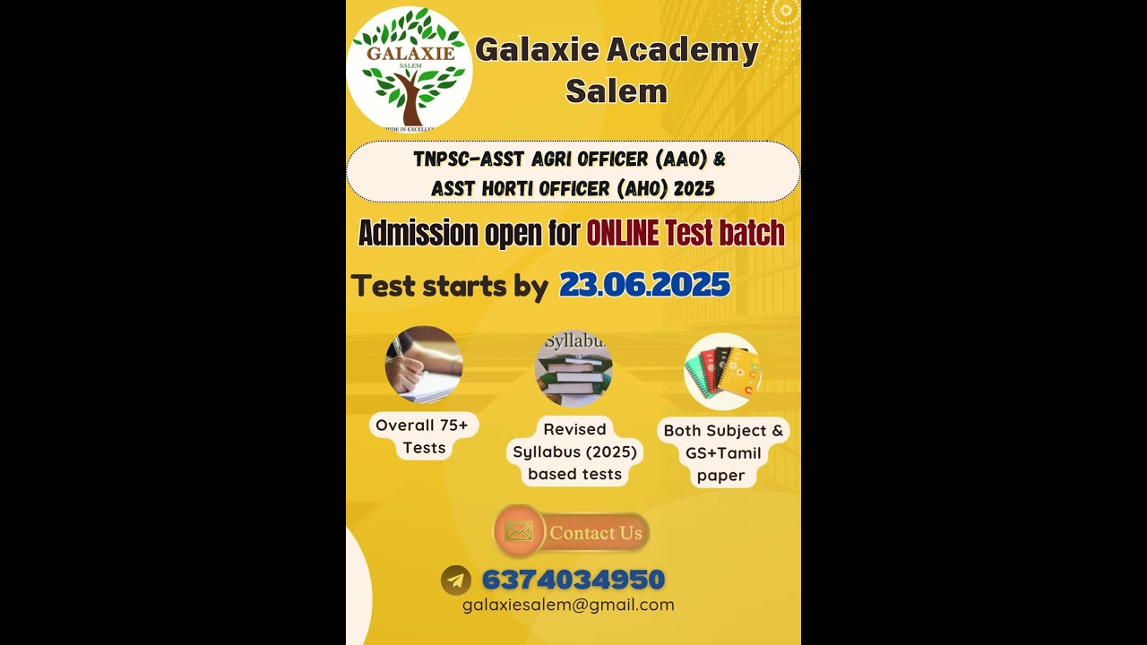 Test batch for TNPSC-AAO/AHO 2025 