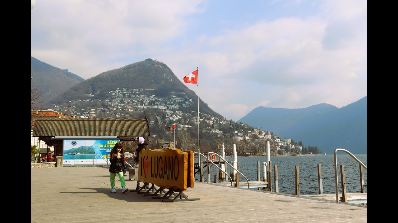 🇨🇭 Walking in Lugano Promenade (Switzerland) Walk 4K 🇨🇭 (10.03.2022)