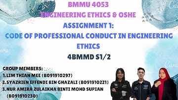 BMMU 4053 - ENGINEERING ETHICS & OSHE