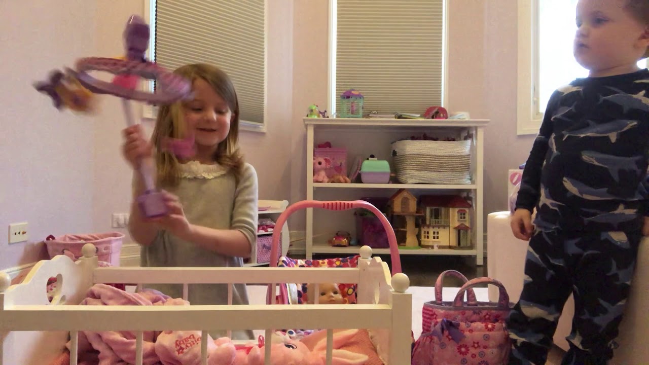 American Girl Bitty Baby Musical Mobile and Yogurt Squeeze and Peas