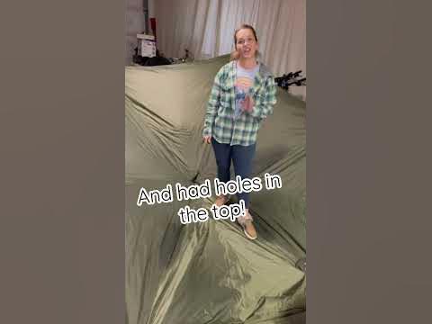 😱Why is she standing on her Quick-Set Clam Shelter!🤣 #rvlife #diy #clam ...