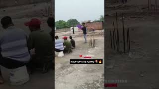 Kite Flying Rooftop 🪁😲 | #patangbazi #trending #viralshort #kiteflying #kiteground #viral #youtube