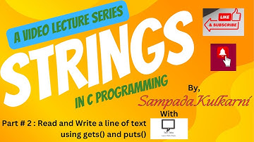 Strings in C Programming - gets() and puts() functions | Part # 2 | C Programming Concepts