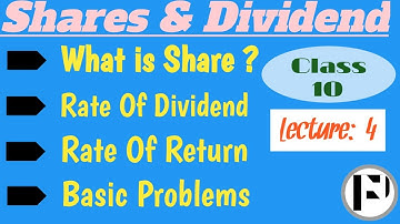 Shares & Dividend | Financial Planning | Class 10 Maths | Shares and Dividend in hindi
