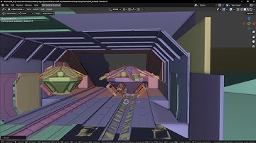 Hull defence bots repair station - Blender VR spacecraft spaceship game map space travel engineer