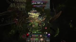 ROGUE AMAZING MASSIVE AOE DAMAGE GAMEPLAY 20 LEVEL DIFF | #diablo4 #shorts