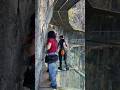 She Walked on Glass 😱🪟 | Her Fear Says It All! 😳 #cleaning #travel #waterfall