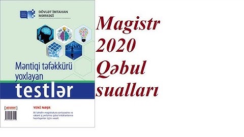 #Magistr #qəbul #DİM Magistratura 2020 imtahaninda məntiqdən düşən suaların  izahı 1