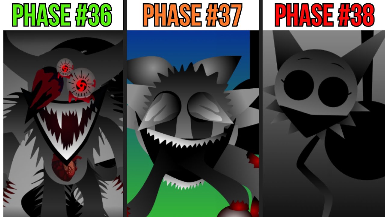 Phase 36 VS Phase 37 VS Phase 38 in Incredibox Sprunki