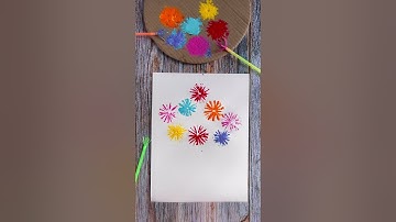 Straw 🍹Flower 💐 Prints🎨Toddler-Friendly #craft #mothersdaycard #montessori #preschool #kidscraft