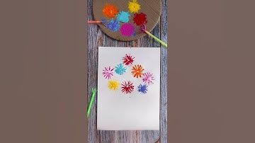 Straw 🍹Flower 💐 Prints🎨Toddler-Friendly #craft #mothersdaycard #montessori #preschool #kidscraft