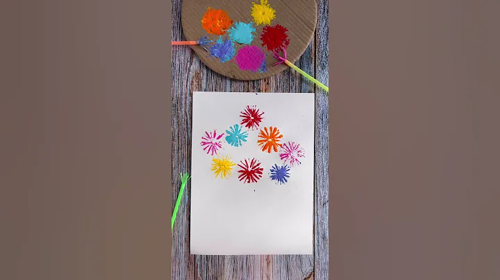Straw 🍹Flower 💐 Prints🎨Toddler-Friendly #craft #mothersdaycard #montessori #preschool #kidscraft