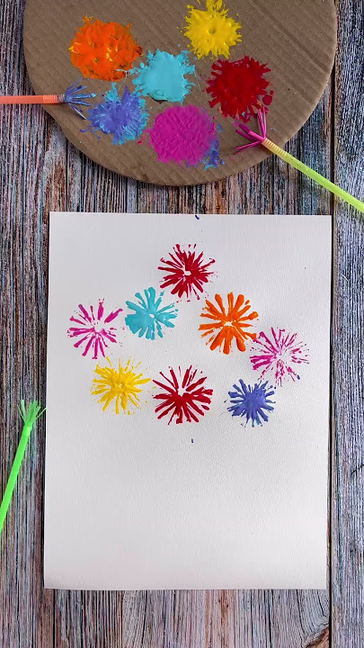 Straw 🍹Flower 💐 Prints🎨Toddler-Friendly #craft #mothersdaycard #montessori #preschool #kidscraft