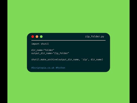 Python shutil - Create a zip folder archive of a directory