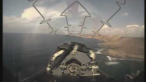 Cockpit view Red Arrows Synchro Pair over Cyprus.