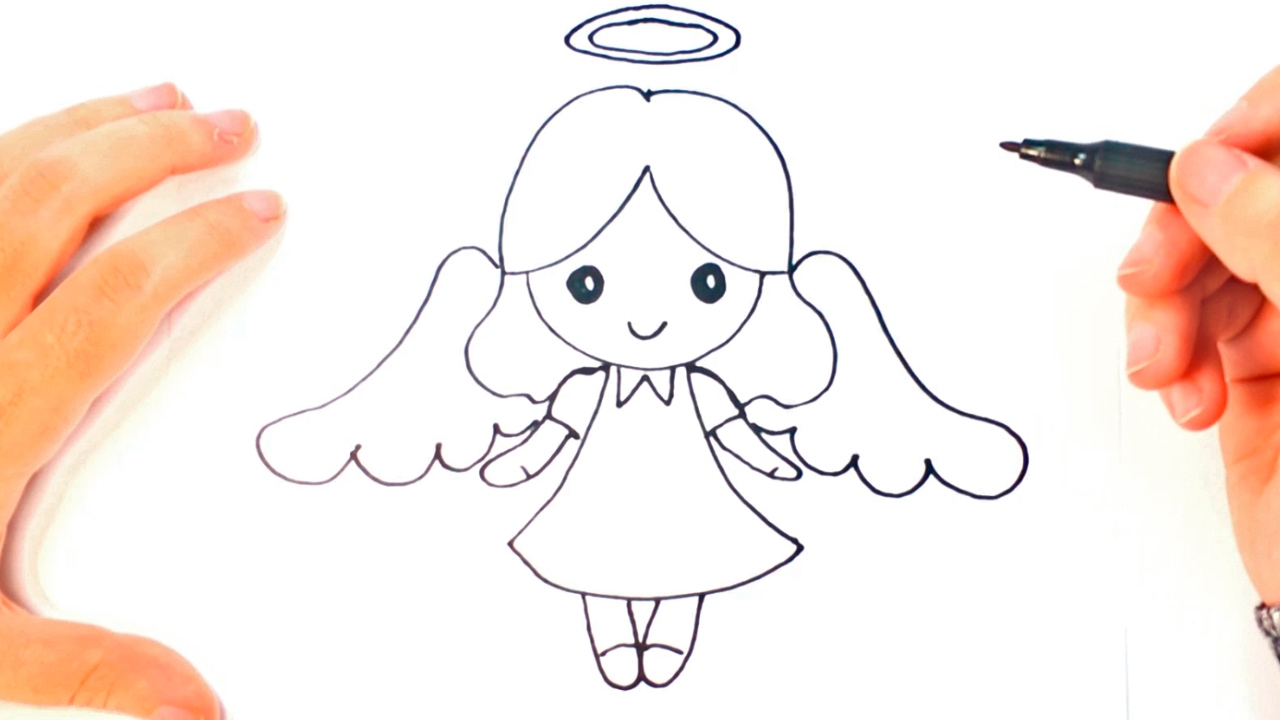 Tutorials on how to draw an angel (face, wings, body)