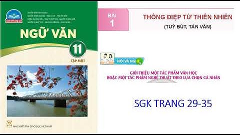 Ngữ văn 11: Bộ chân trời sáng tạo: Bài 1: Nói và nghe: Giới thiệu một tác phẩm văn học