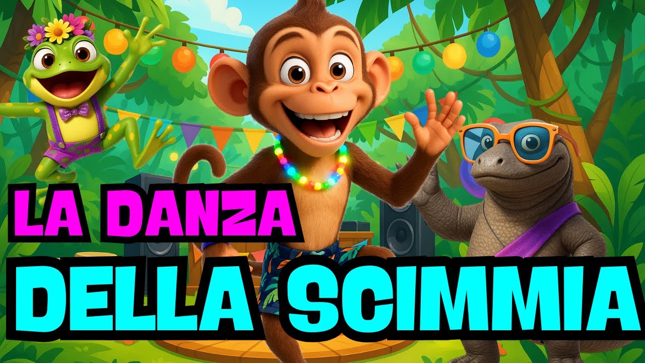 Canzoni per Bambini 🐵 La Danza della Scimmia 🎉 Balla, Salta e Fai Festa nella Giungla!